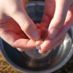 communicationー検卵センターを見に行き、付近の川で血を一滴落とす